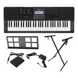 Kit Teclado Musical Casio Ct-x Serie Suporte E Pedal Sustain