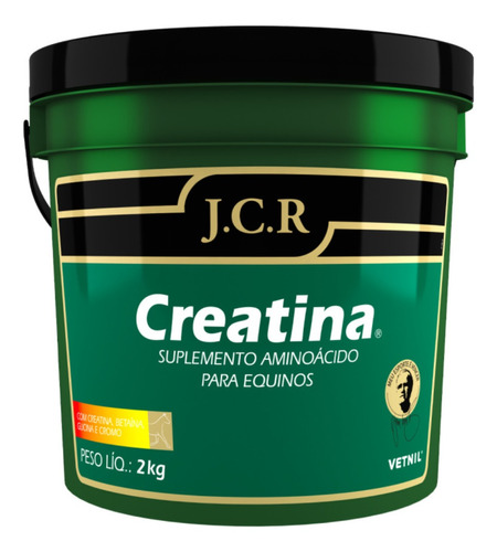 Suplemento Creatina Jcr Pó 2kg Vetnil 2 Kg Equinos Cavalos