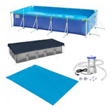 Piscina Premium 10.000 L Estrutural + Capa + Forro + Bomba