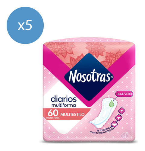 Pack Protectores Diarios Nosotras Multiestilo 60 U