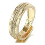 Anillo Ajustable Color Oro Hip Hop Clásico 7mm Hombre Mujer