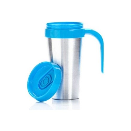 Cafe Mug Termico Acero Inoxidable Con Tapa 400ml