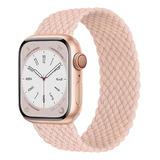 Malla Rosa Braided Solo Loop Para Iwatch 8 Se..+38 40 41mm S