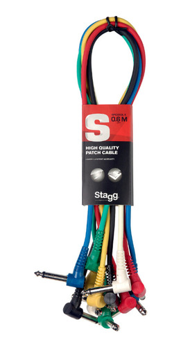 Pack X 6 Cable Stagg Spc030le Interpedal Plug Plug 30 Cm