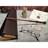 Harry Potter Kit: Varita Con Caja, Carta, Lentes, Gringotts+