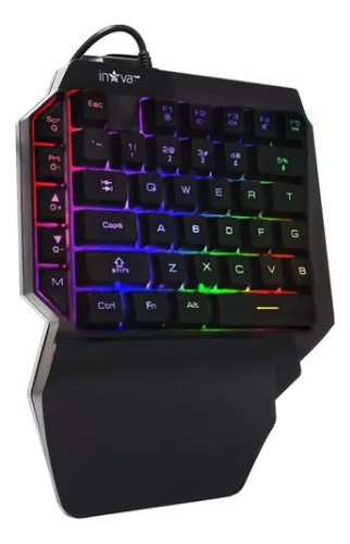 Teclado Gamer Rgb Uma Mão Semi Mecãnico Top!!