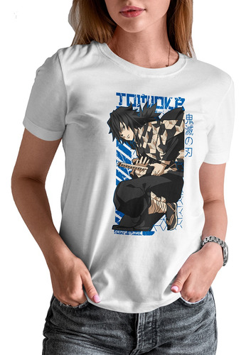 Blusa / Playera Tomioka Anime Demon Slayer Para Mujer #98