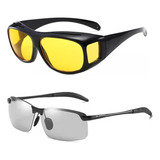 2 Pcs Lentes De Sol Gafas Polarizadas Uv400 Para Día Y Noche