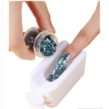  Set Decoración Uñas Nail Art Glitter Holografico Lapiz