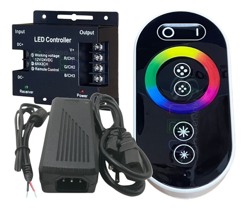 Central De Comando Touch Para Piscinas Rgb 12v + Fonte 5a