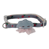 Collar Para Perro Ajustable Premium Figura Cute Mascota 2247 Color 22474 Nube Gris Tamaño Del Collar M