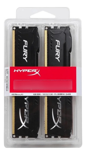  Ram Kit Kingston Hyperx Fury Hx424c15fb3k2/16 16gb 2400mhz