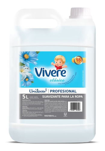 Vivere Suavizante Textil Profesional Bidon 5 L