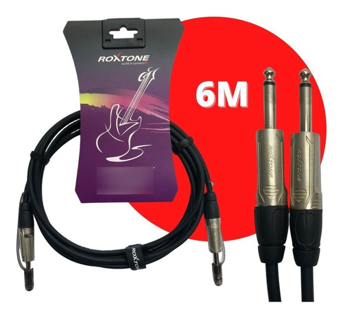 Cable Para Guitarra Electrica Bajo Plug Reforzado 6 Metros Dgjj100l6