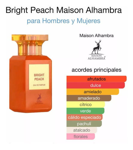 Perfume Árabe Bright Peach De Maison Alhambra Inspi Bp Tom F