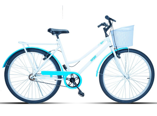 Bicicleta Feminina Aro 26 Tropical Com Cestinha