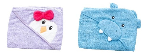 Toalla De Baño Bebe Suave Absorbente Con Gorro Niños Algodón