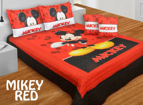 Cubrelecho Mickey Mouse Niños Edredón Cama Doble