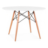 Mesa De Comedor Eames 80cm Redonda - Blanca