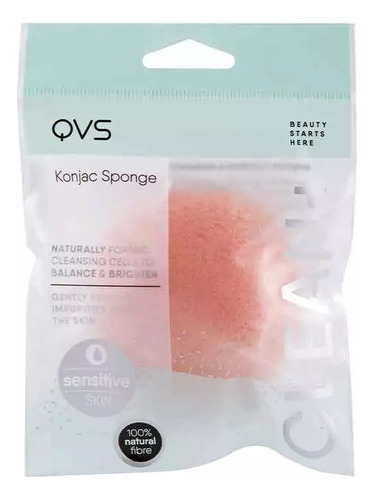 Esponja Limpieza Y Masaje Facial Konjac 100% Natural Qvs