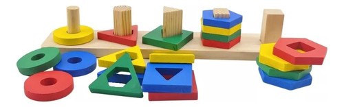 Brinquedo Educativo Formas Geométricas De Encaixe Montessori