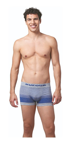 Boxer  Para Hombre Pack X3 Dufour 11855 Sin Costuras Rayado