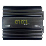 Amplificador Steel Audio S1000.2 1 Canal 1000w Max Power Color Negro