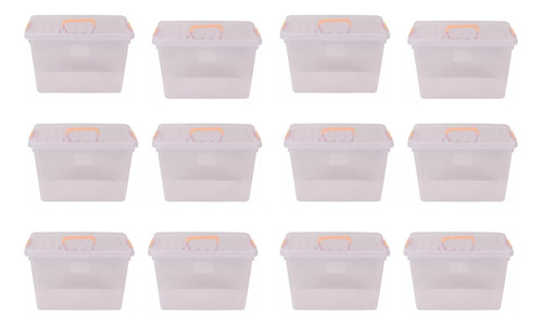 Caja Organizadora Plastica X12 Apilables Grandes  24 Lt