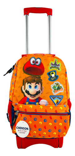 Mochila De Carrito Mario Bros Chenson Original Primaria