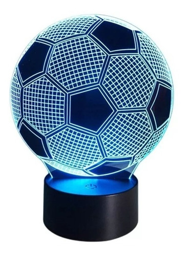 Lampara Ilusión 3d Balón De Fútbol 7 Colores Led