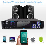 4 Channel Bluetooth Power Amplifier - 1000w Home Audio Rack