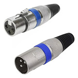 Plug Canon Xlr Macho E Femea Metal Tipo Santo Angelo