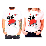 Polera Duo Parejas Día De Los Enamorados Mickey Y Minnie 092