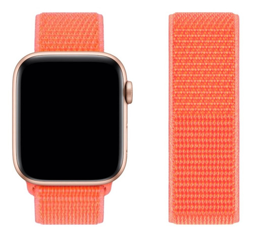 Pulseira Nylon Loop Velcro Compatível Com Apple Watch E Iwo