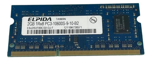 Memoria Ram Laptop Ddr3 Pc3-10600s 2gb -1rx8 Sodimm Elpida