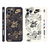 Funda Para iPhone 13 12 11 14 15 Pro Max Case Nik Sneakers