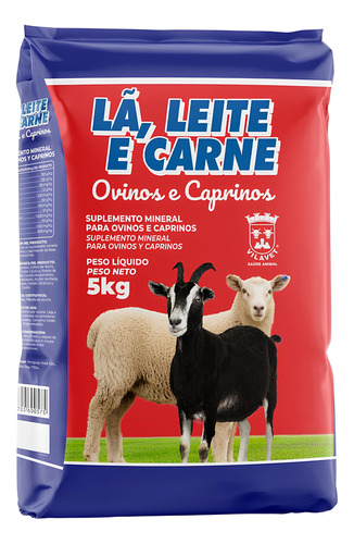 Sal Mineral 5kg Suplemento Ovino Caprino - Lã, Leite E Carne