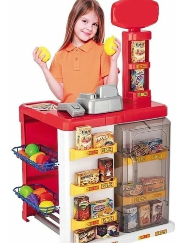 Super Mercadinho Infantil C/ Caixa Registradora- Magic Toys
