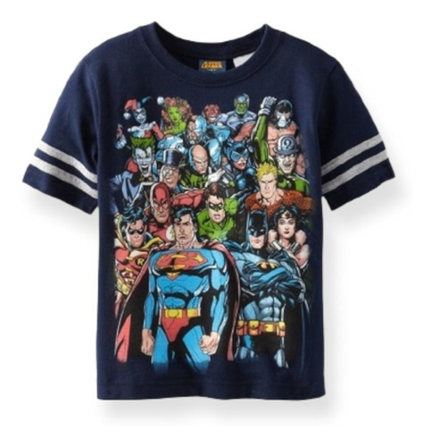 Polera Liga De La Justicia Original All The Heroes Dc Comics