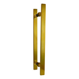 Puxador Duplo 40 Cm - 1 Dourado Porta Madeira/vidro