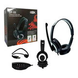 Fone De Ouvido Gamer Headset Dex Df-55 Com Usb E Controle 