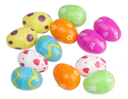 36 Pcs Huevos De Pascua De Plástico Vacios Capsulas Esferas