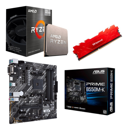 Kit Upgrade Gamer Amd Ryzen 7 5700g + B550m-k + 16gb 3200mhz