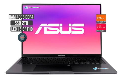 Portatil Asus Vivobook Amd Ryzen 7 7730u Ssd 2tb Ram 40gb