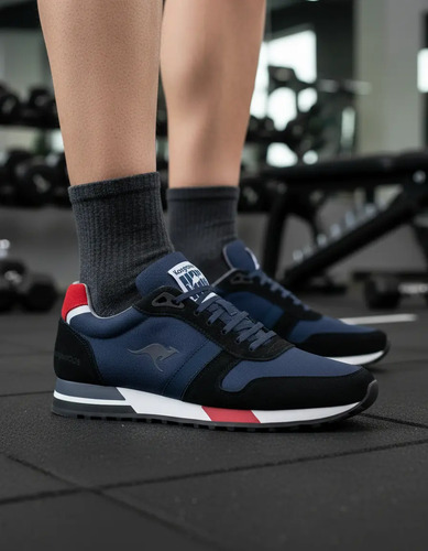 Tenis Casual Urbano Kangaroos 6200 Id 951878 Pra Hombre Cbo