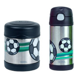 Kit Garrafa + Pote Térmico Infantil Thermos ® Futebol
