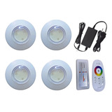 Kit Iluminação Piscina 56m² 4 Superleds 9w +módulo Rgb Fonte