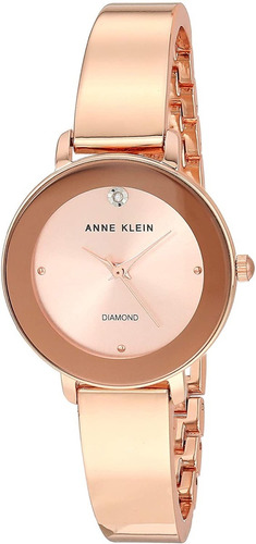 Anne Klein Reloj Mano Dama Diamante Genuino Mujer 3566rgrg Color De La Correa Rosa Dorado Color Del Bisel Rosa Dorado Color Del Fondo Rosa Dorado