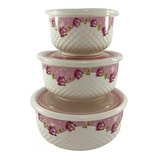 Set Juego Refractarias Vitroceramica Porcelana X 3