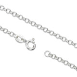 Ashley Jeweler Collar De Cadena Rolo Delgada De Plata De Ley